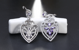 5ct Marquise Cut Purple Amethyst Unique Design Drop Earrings 14k White Gold Over