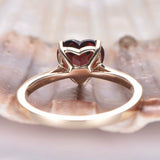 1ct Heart Cut Red Garnet Solitaire Promise Engagement Ring 14k Rose Gold Finish