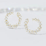 2.5ct Multi Shape Simulated Diamond Open Hoop Earrings 14k Yellow Gold Plated