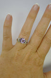 2ct Round Purple Amethyst Engagement Ring 14k Yellow Gold Finish Knot Split Band