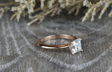 1ct Princess Cut Diamond Engagement Ring 14k Rose Gold Finish Solitaire Promise