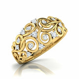 1Ct Round Diamond Twist Filigree Art Deco Engagement Ring 14K Yellow Gold Finish