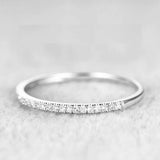 Half Eternity Women Wedding Ring Band 1ct Round Cut Diamond 14k WhiteGold Finish