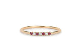 0.4ct Round Cut Pink Ruby Diamond Minimalist Engagement Ring 14k YellowGold Over