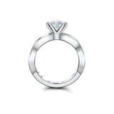 Split Band Solitaire Engagement Ring 1.5ct Oval Cut Diamond 14k WhiteGold Finish