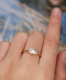 0.5ct Round Cut Diamond Engagement Ring 14k Yellow Gold Finish Swirl Solitaire