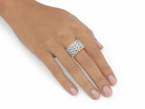 4ct Marquise Cut Diamond Engagement Ring Iced Party Cocktail 14k White Gold Over