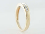 0.54ct Princess Cut Diamond Wedding Band Channel Set Women 14k Yellow Gold Over