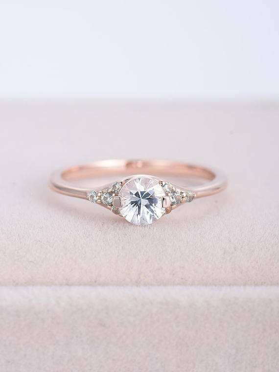 1ct Round Cut VVS1 Diamond Engagement Ring 14k RoseGold Finish Classic Solitaire