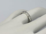 2ct Round Cut Diamond Wedding Band Channel Half Eternity 14k White Gold Finish