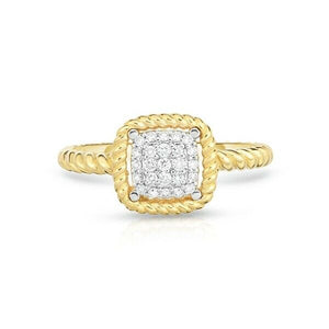 1.5ct Round Cut Diamond Engagement Ring Cluster Braided Rope 14k YellowGold Over