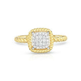 1.5ct Round Cut Diamond Engagement Ring Cluster Braided Rope 14k YellowGold Over