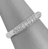 2Ct Round Cut Diamond Cluster Half Eternity Wedding Band 14K White Gold Finish