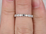 1.5ct Baguette Cut Diamond Wedding Band Stackable Eternity 14k White Gold Finish