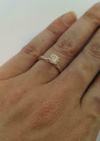 2ct Round Cut Diamond Engagement Ring Infinity Twisted Accent 14k Rose Gold Over