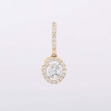 2ct Diamond Pendant Marquise Cut Cluster Halo 14k Yellow Gold Finish NO CHAIN