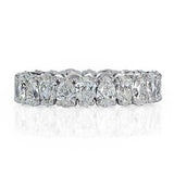 5Ct Inverted Pattern Pear Cut Diamonds Eternity Wedding Band 14K White Gold Over