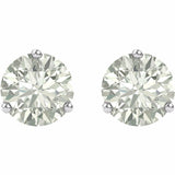 1ct Round Cut VVS1 D Diamond Classic Stud Earrings For Women in 14ct Gold Finish