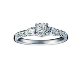 2.6ct Round Diamond Engagement Ring Trilogy Accent Solitaire 14k White Gold Over