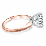 1.5ct Round Cut Diamond Engagement Ring Solitaire Promise 14k Rose Gold Finish