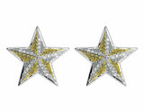 0.75ct Round Cut VVS1D Diamond Star Design Stud Earrings 14k Dual Tone Finish