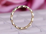 1ct Round Cut Blue Sapphire Garnet Eternity Wedding Band 14k Yellow Gold Finish