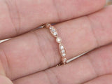 0.7ct Round Cut Diamond Unique Milgrain Full Eternity Band 14k Rose Gold Finish