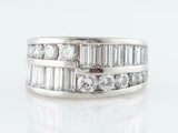 5ct Round Emerald Cut Diamond Art Deco Half Eternity Band 14k White Gold Finish