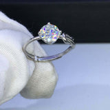 1ct Round Cut VVS1D Diamond Engagement Ring Knot Solitaire 14k White Gold Finish