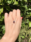 1ct Red Garnet Pendant Pear Cut Diamond Halo 14k Yellow Gold Finish NO CHAIN