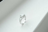 2.5Ct Cushion Cut Diamond Split Shank Halo Engagement Ring 14K White Gold Finish