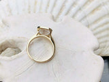 2ct Engagement Ring Radiant Cut Diamond Bezel Set Solitaire 14k Yellow Gold Over