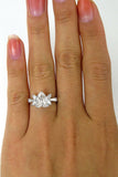 4Ct Heart Marquise Cut Diamond Art Deco Engagement Ring 14K White Gold Finish