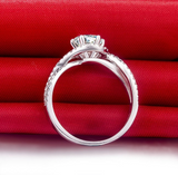 1ct Round Cut Diamond Engagement Ring 14k White Gold Finish Halo Infinity Style