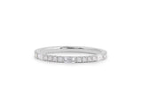 Stackable Half Eternity Wedding Band 0.9ct Baguette Diamond 14k Yellow Gold Over