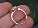 1ct Round Cut Diamond Engagement Ring 14k Rose Gold Finish Halo Vintage Wedding