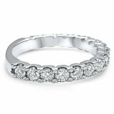 2.5ct Round Cut Diamond Stylish 3/4th Eternity Wedding Band 14k White Gold Over