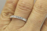 2Ct Round Baguette Diamond East West Eternity Wedding Band 14K White Gold Finish