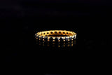 1ct Wedding Band Round Cut Black Diamond Full Eternity 14k Yellow Gold Finish