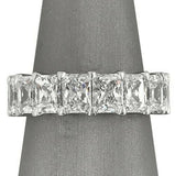 5Ct Radiant Cut Diamond Eternity Anniversary Wedding Band 14K White Gold Finish