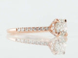 2ct Round Diamond Engagement Ring Accent Hidden Halo Solitaire 14k RoseGold Over