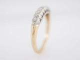 0.4ct Round Cut Diamond Wedding Ring Band Vintage Art Deco 14k Dual Gold Finish