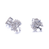 1.3ct Round Cut Diamond Tree Branch Style Stud Earrings 14k White Gold Finish