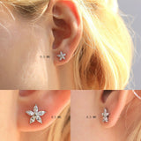 Flower Bridal Stud Earrings 0.5ct Marquise Cut Diamond 14k White Gold Finish