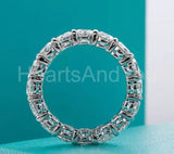 2ct Heart Cut Simulated Diamond Iced Eternity Wedding Band 14k White Gold Plated