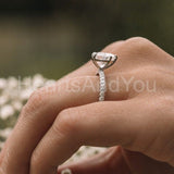 1ct Heart Simulated Diamond Solitaire with Accents Ring 14k White Gold Plated