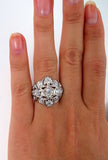 5Ct Round Cut VVS1D Diamond Milgrain Vintage Engagement Ring 14K White Gold Over