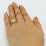 Solitaire Engagement Ring 0.3ct Princess Cut VVS1 Diamond 14k Yellow Gold Finish