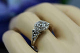 2.3ct Round Cut Diamond Engagement Ring Halo Celtic Trinity 14k WhiteGold Finish