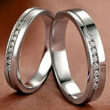 2Ct Round Cut Diamond Plain Design Couple Wedding Band Set 14K White Gold Finish